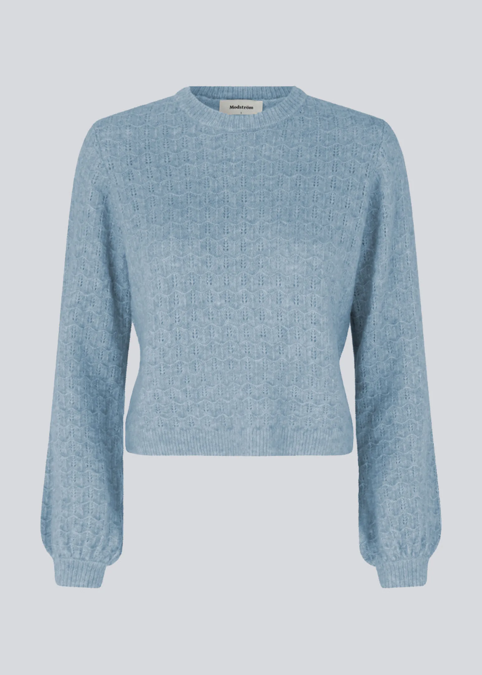 Modström AlvesMD o-neck - Blue Pearl< Strik & Bluser