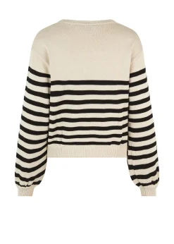Modström ArchieMD o-neck - Black Stripe< Strik & Bluser