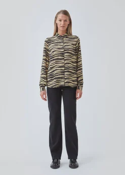 Modström BeckyMD print shirt - Moonstone Tiger< Skjorter