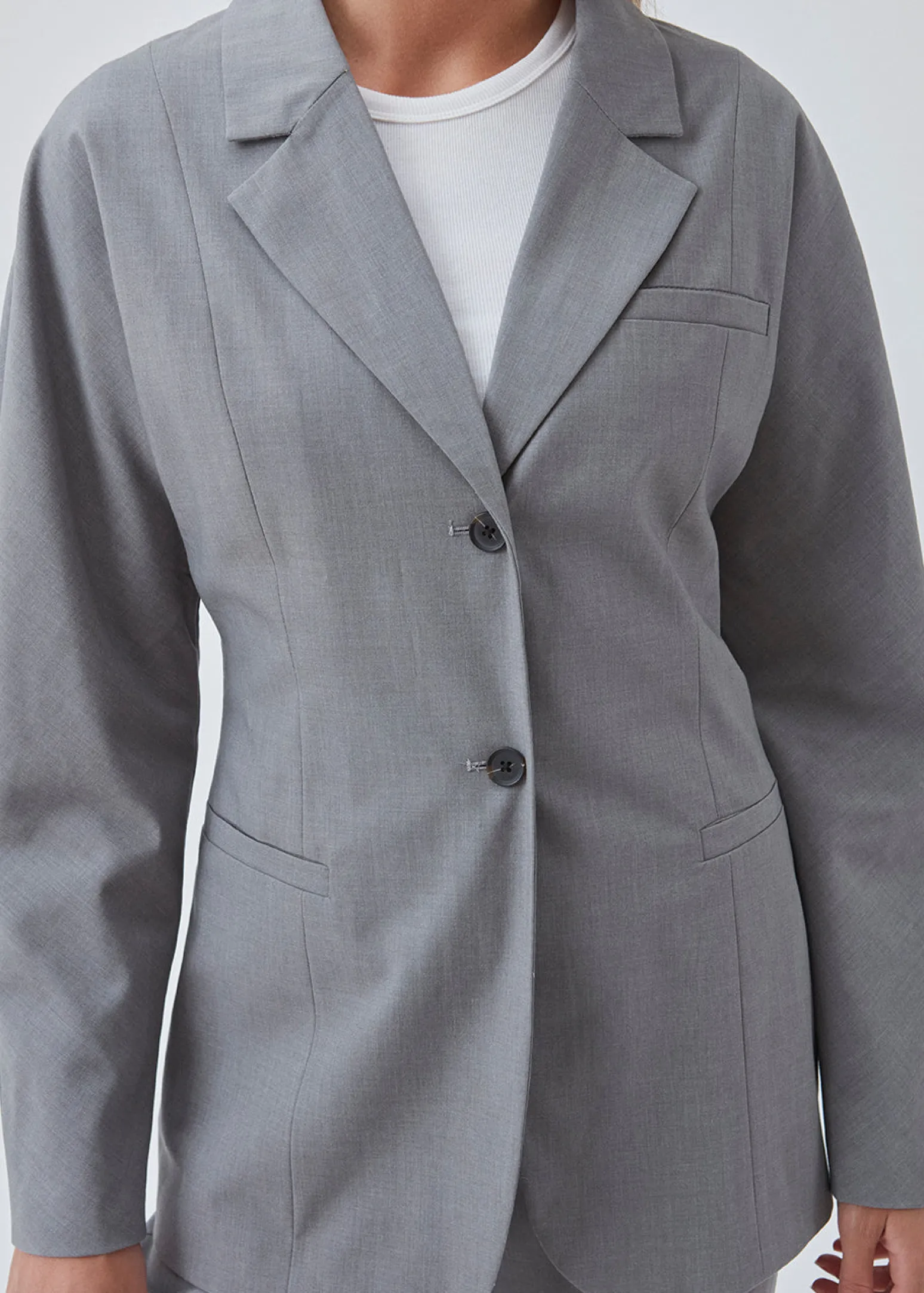 Modström BennyMD Blazer - Grey Melange< Blazere