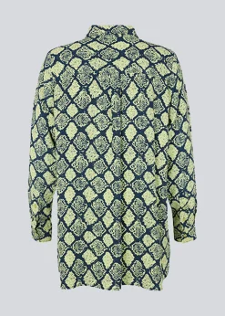Modström CamilaMD print shirt - Yellow Snake< Skjorter