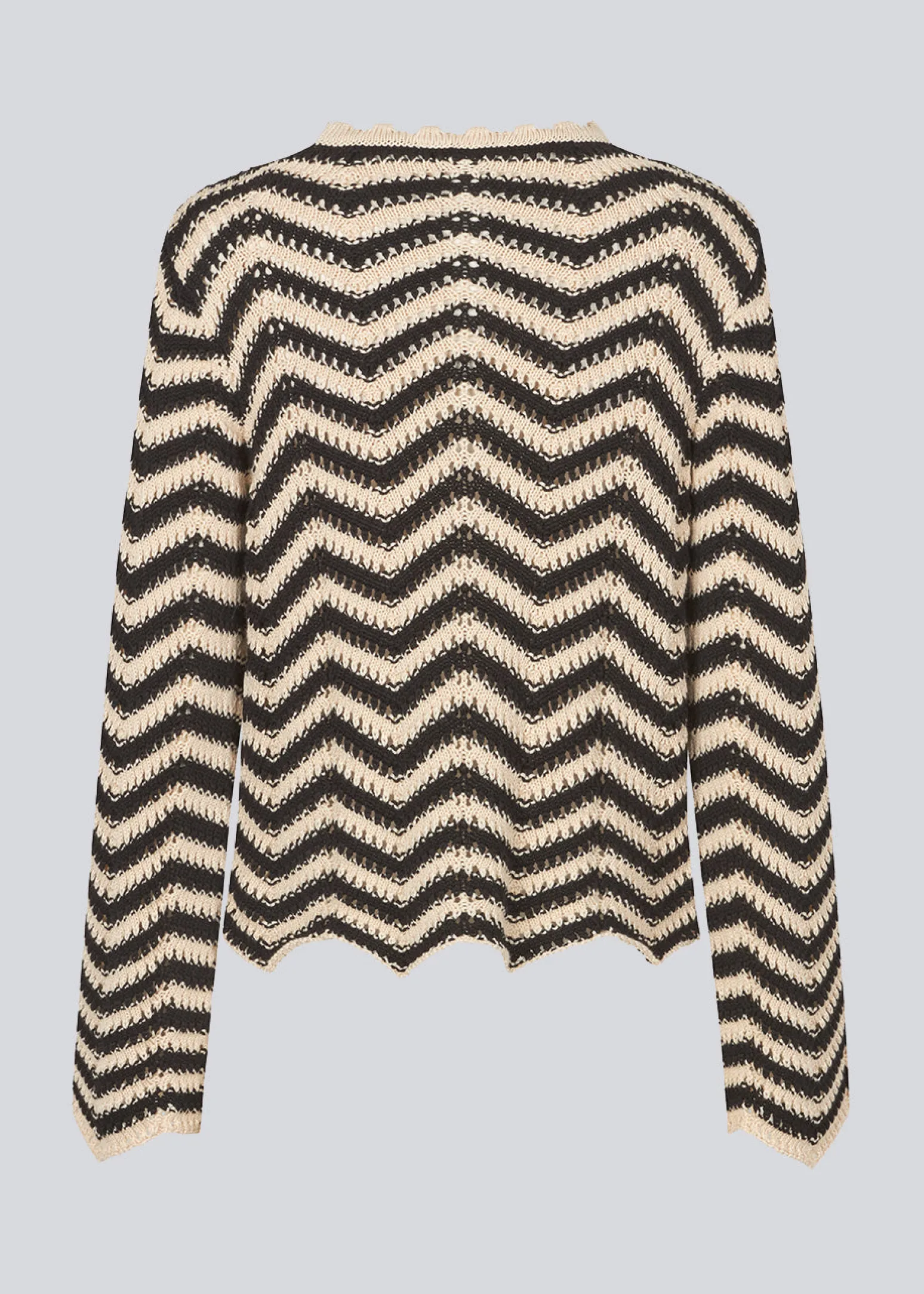 Modström CaryMD o-neck - Summer Sand Black< Strik & Bluser