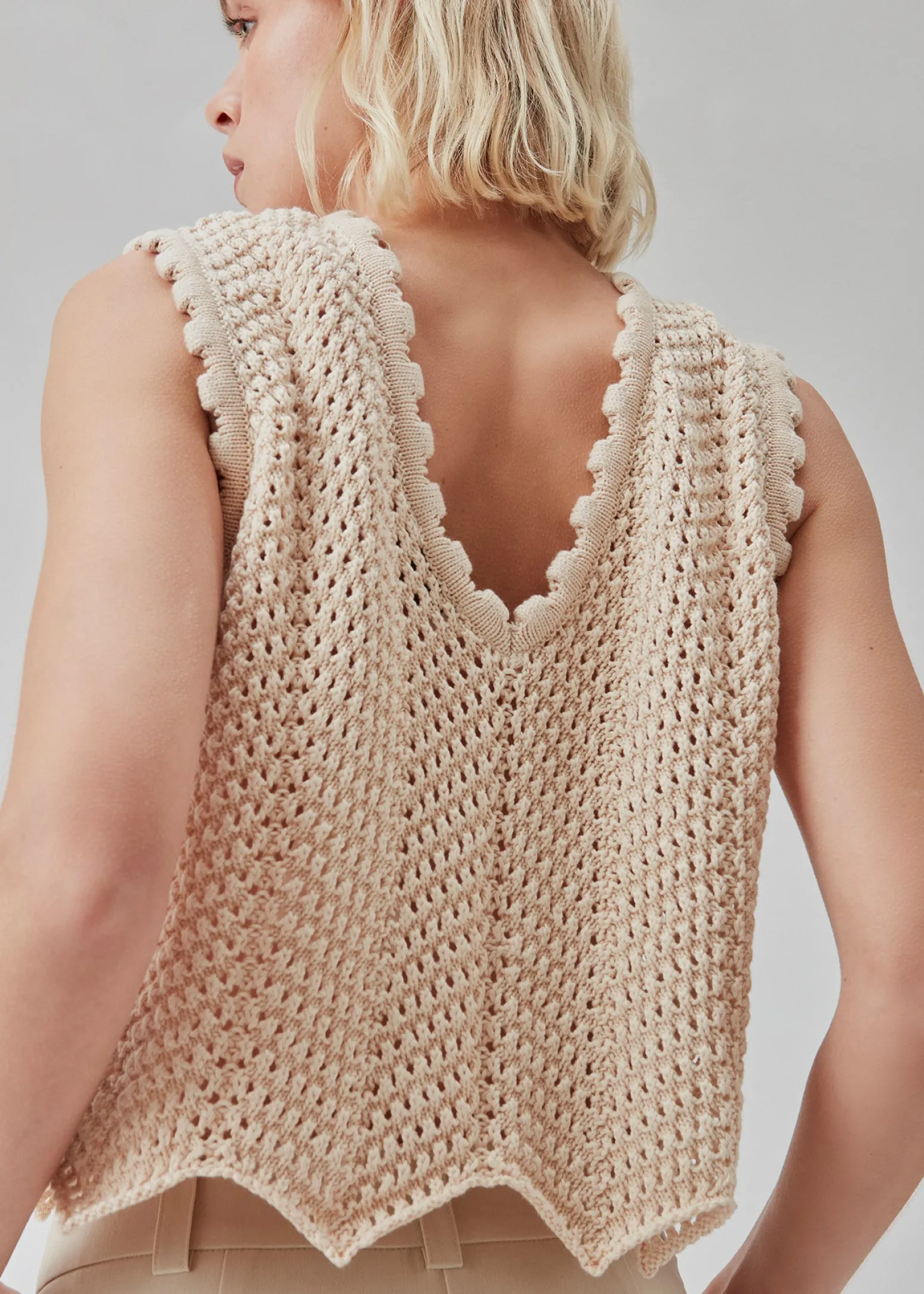 Modström CaryMD top - Summer Sand< Strik & Bluser