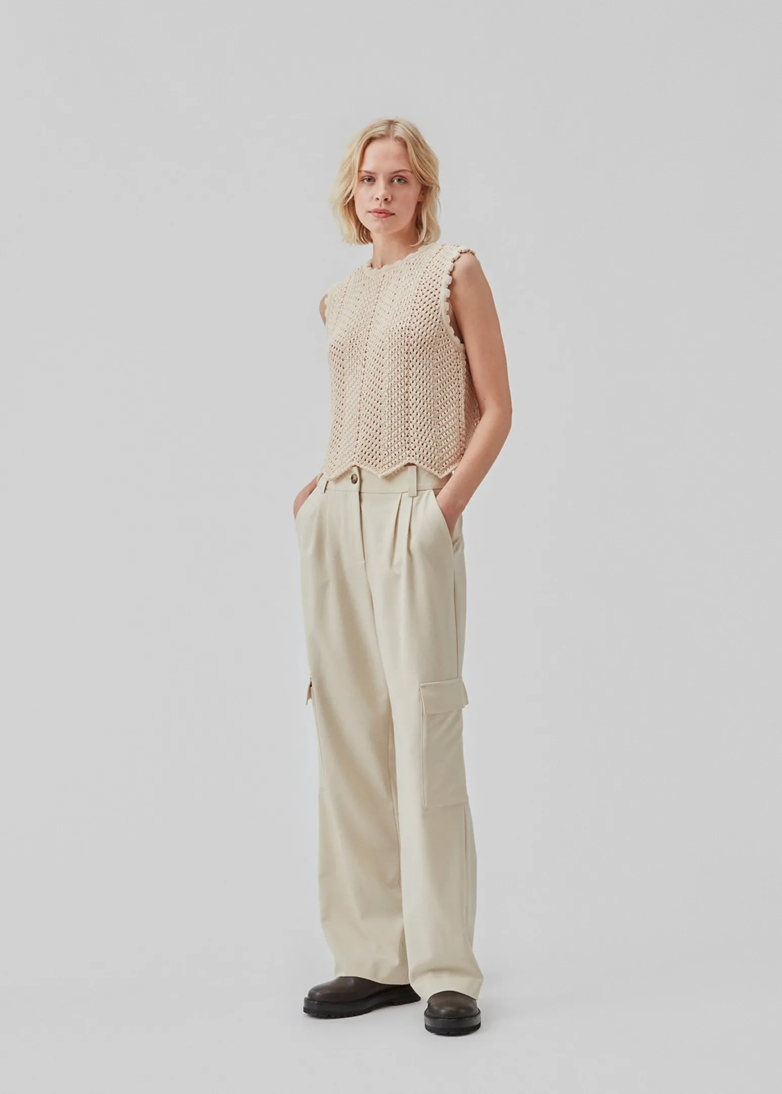 Modström CaryMD top - Summer Sand< Strik & Bluser