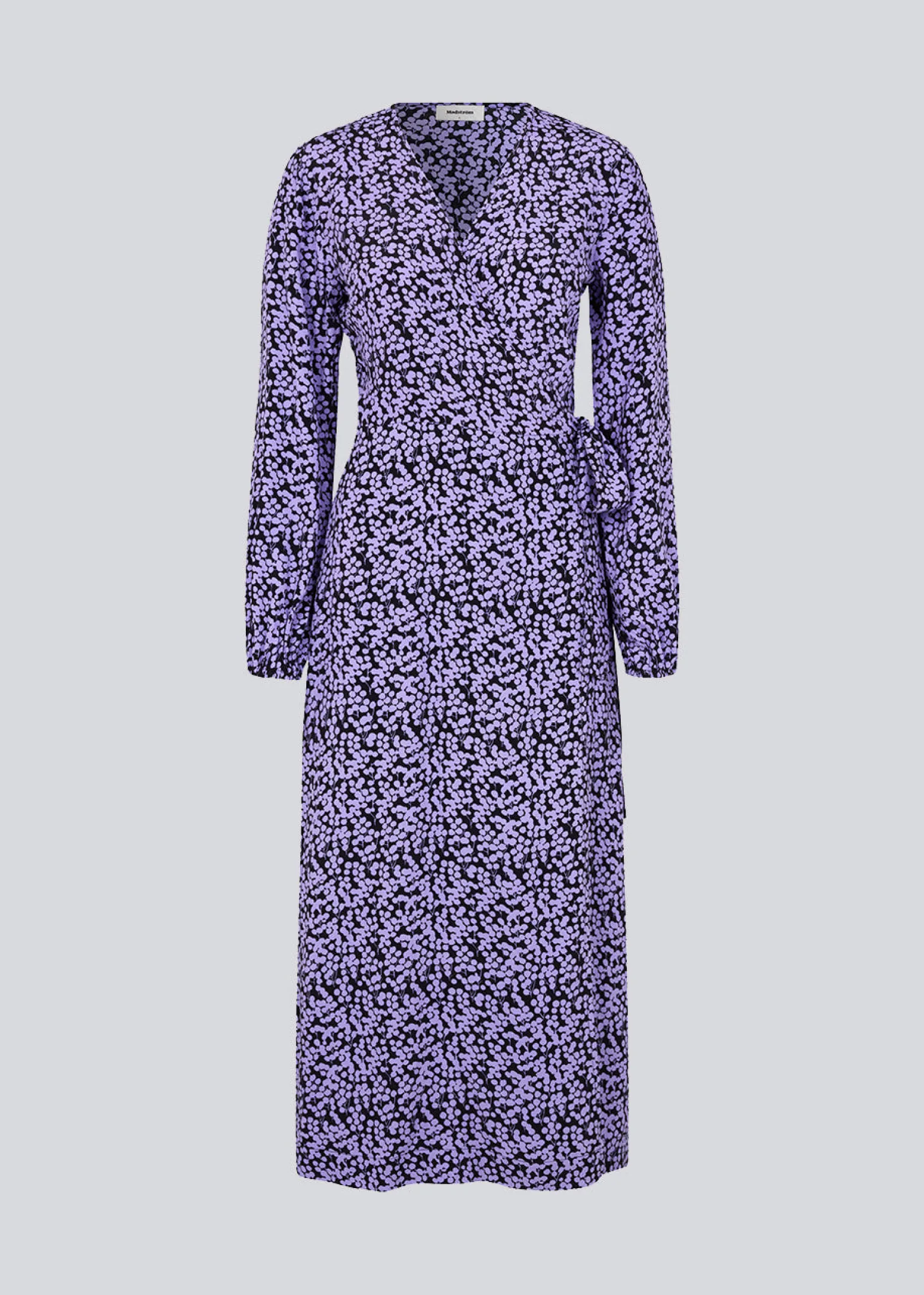 Modström ChesliMD print wrap dress - Purple Flower Buds< Kjoler