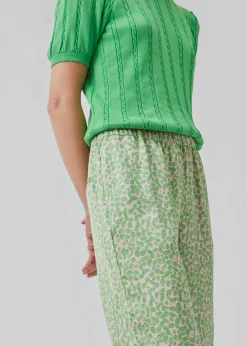Modström ClarkeMD print pants - Classic Green Smiley< Bukser