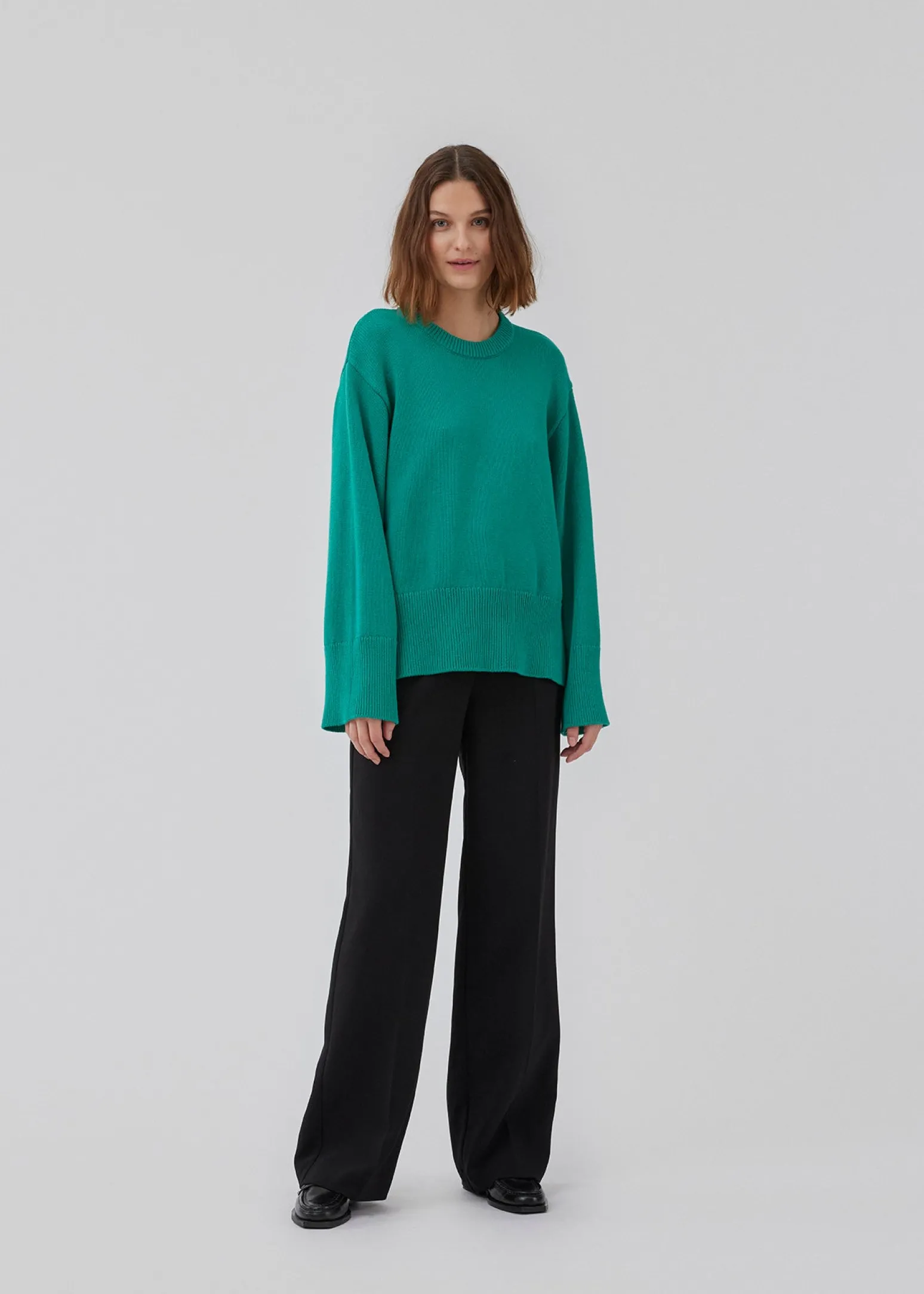 Modström CorbinMD o-neck - Deep Mint< Strik & Bluser