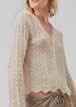 Modström CordellMD cardigan - Summer Sand< Strik & Bluser