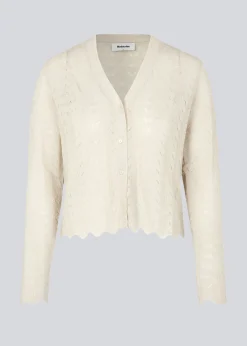 Modström CordellMD cardigan - Summer Sand< Strik & Bluser