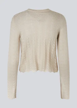 Modström CordellMD short o-neck - Summer Sand< Strik & Bluser