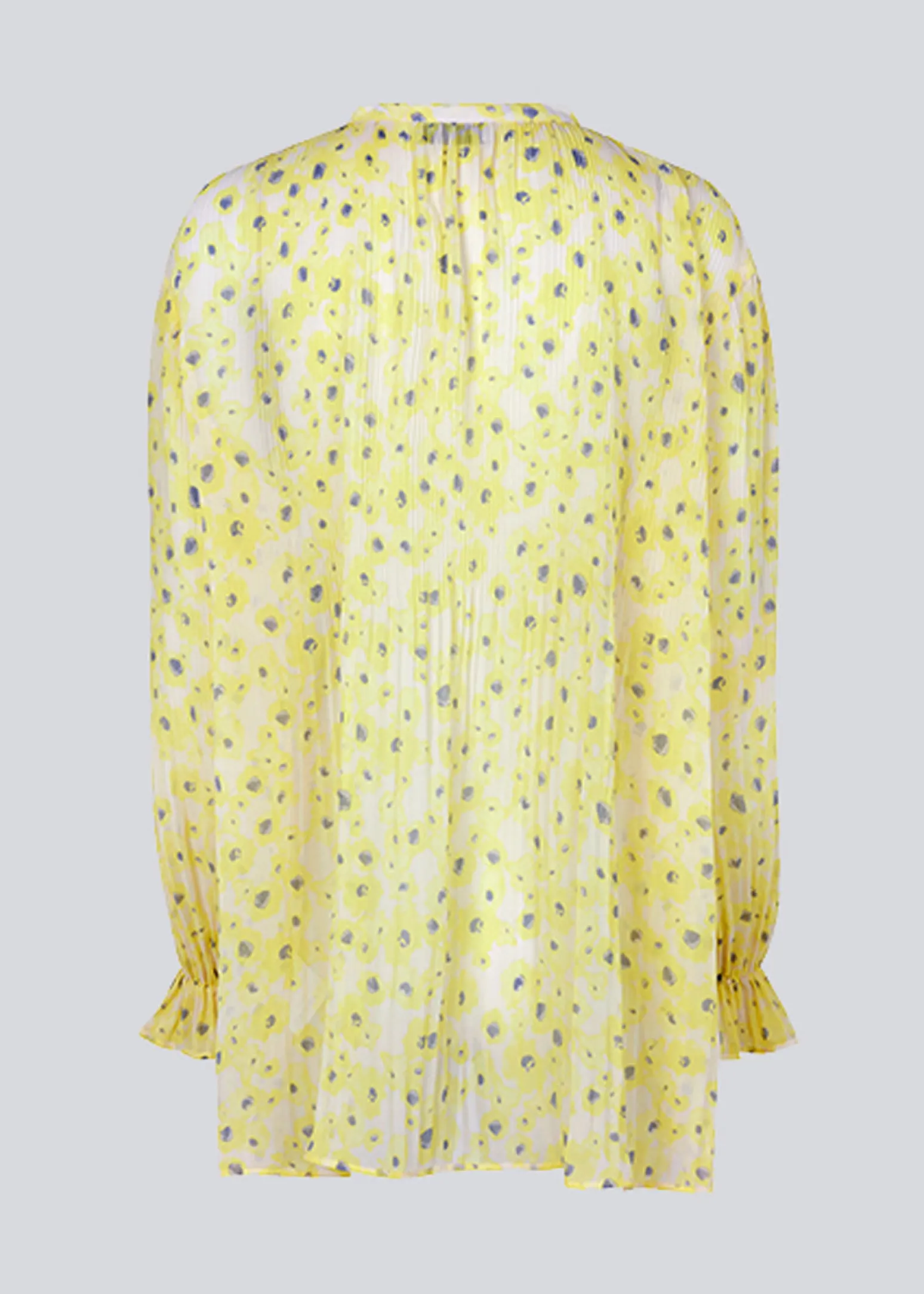 Modström CruzMD print shirt - Aqua yellow flower< Skjorter