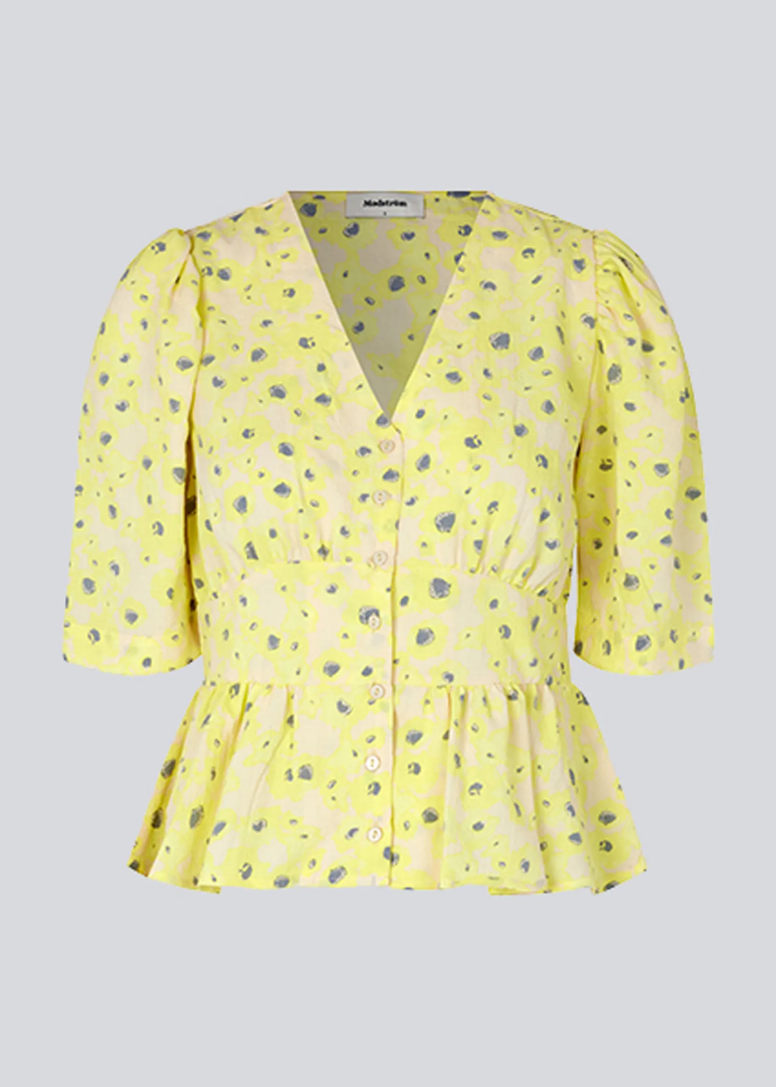 Modström CupidMD print top - Aqua yellow flower< Toppe