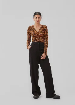 Modström CurtisMD print top - Vibrant Orange Splash< Toppe