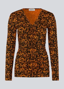 Modström CurtisMD print top - Vibrant Orange Splash< Toppe