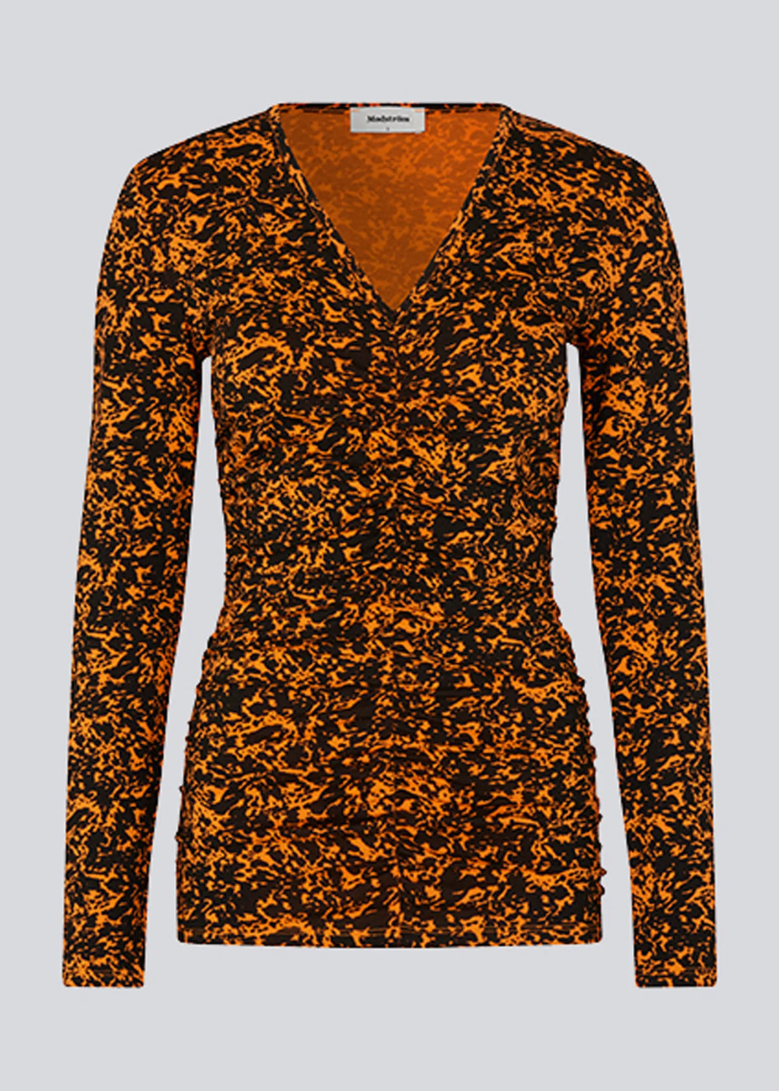 Modström CurtisMD print top - Vibrant Orange Splash< Toppe