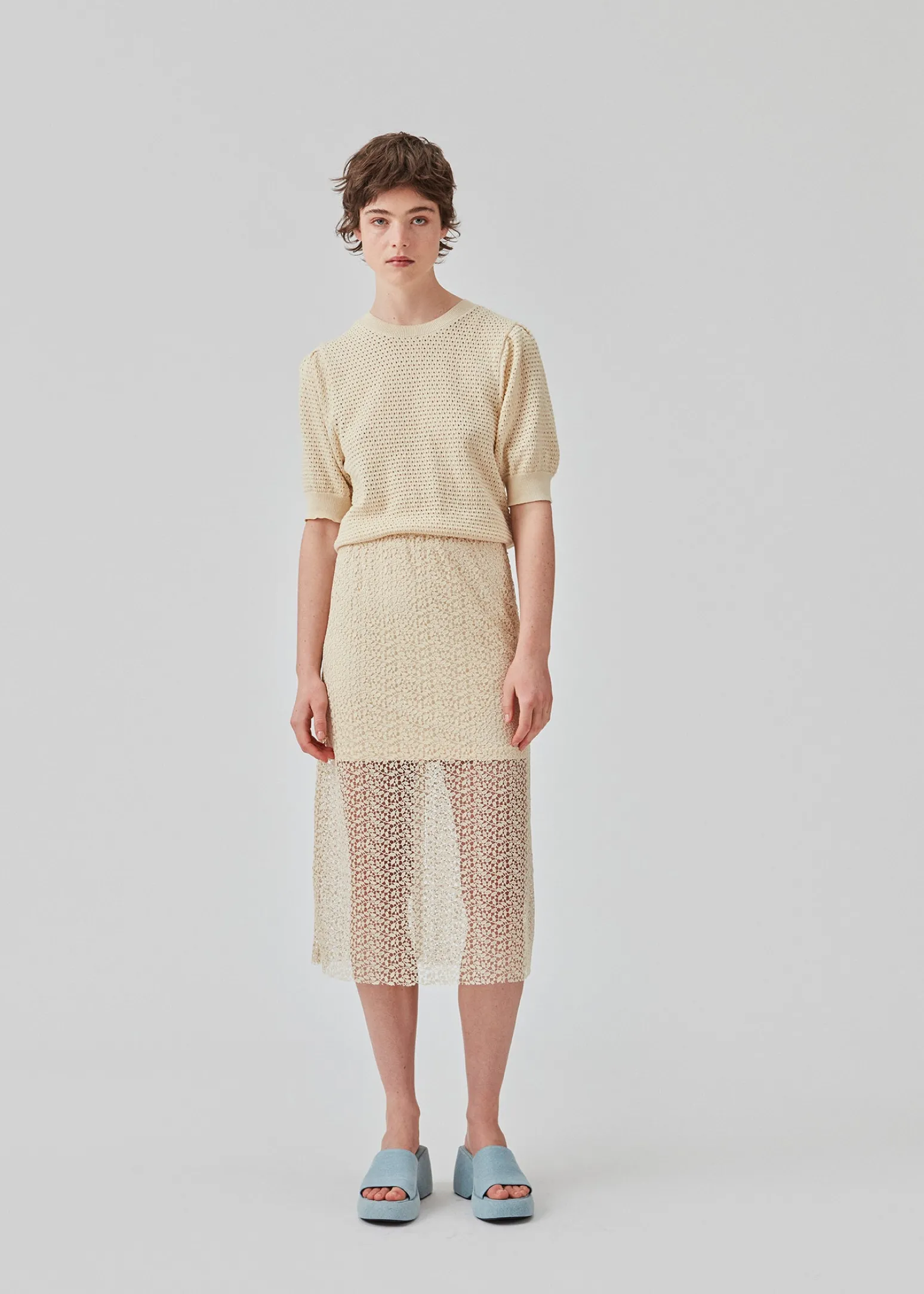 Modström DariaMD o-neck - Summer Sand< Strik & Bluser