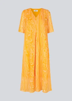 Modström DonteMD long print dress - Peachy Swirl< Kjoler