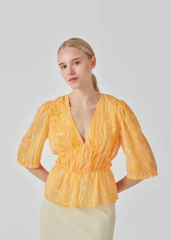 Modström DonteMD print top - Peachy Swirl< Toppe