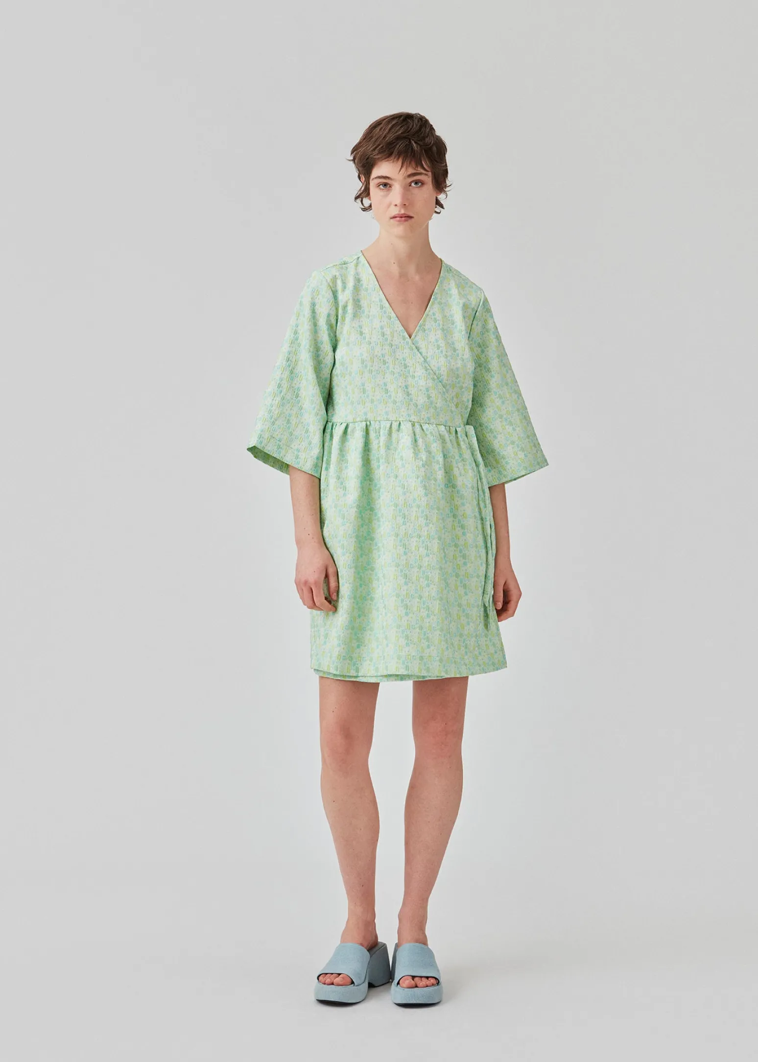 Modström DorianMD wrap dress - Calm Jade< Kjoler