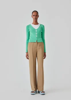 Modström DorisMD cardigan - Calm Jade< Strik & Bluser