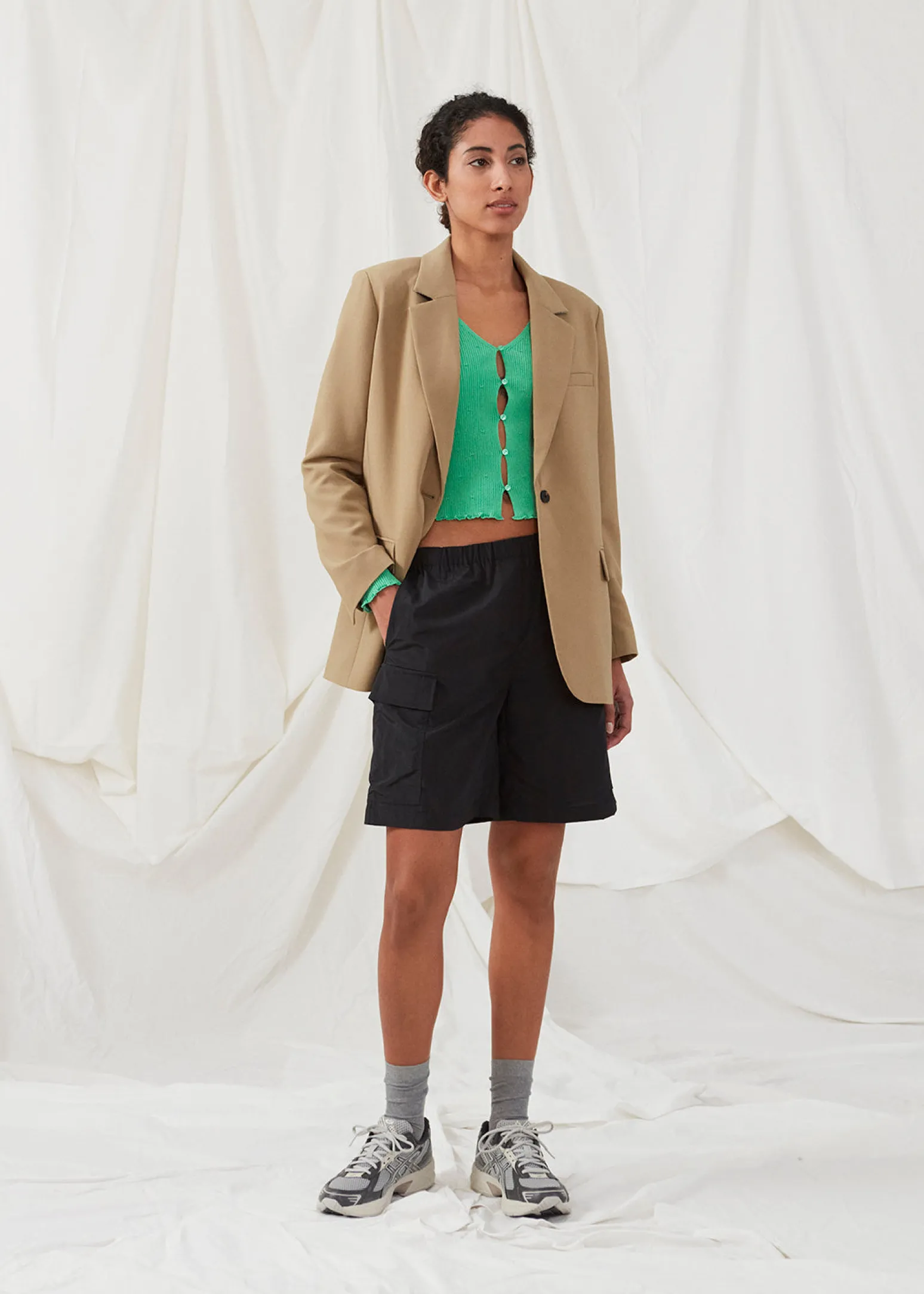 Modström DorisMD cardigan - Calm Jade< Strik & Bluser
