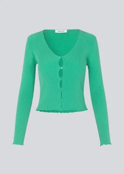 Modström DorisMD cardigan - Calm Jade< Strik & Bluser