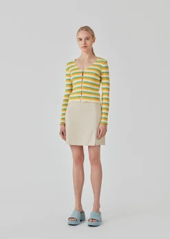 Modström DorisMD cardigan - Jade Gold Stripe< Strik & Bluser
