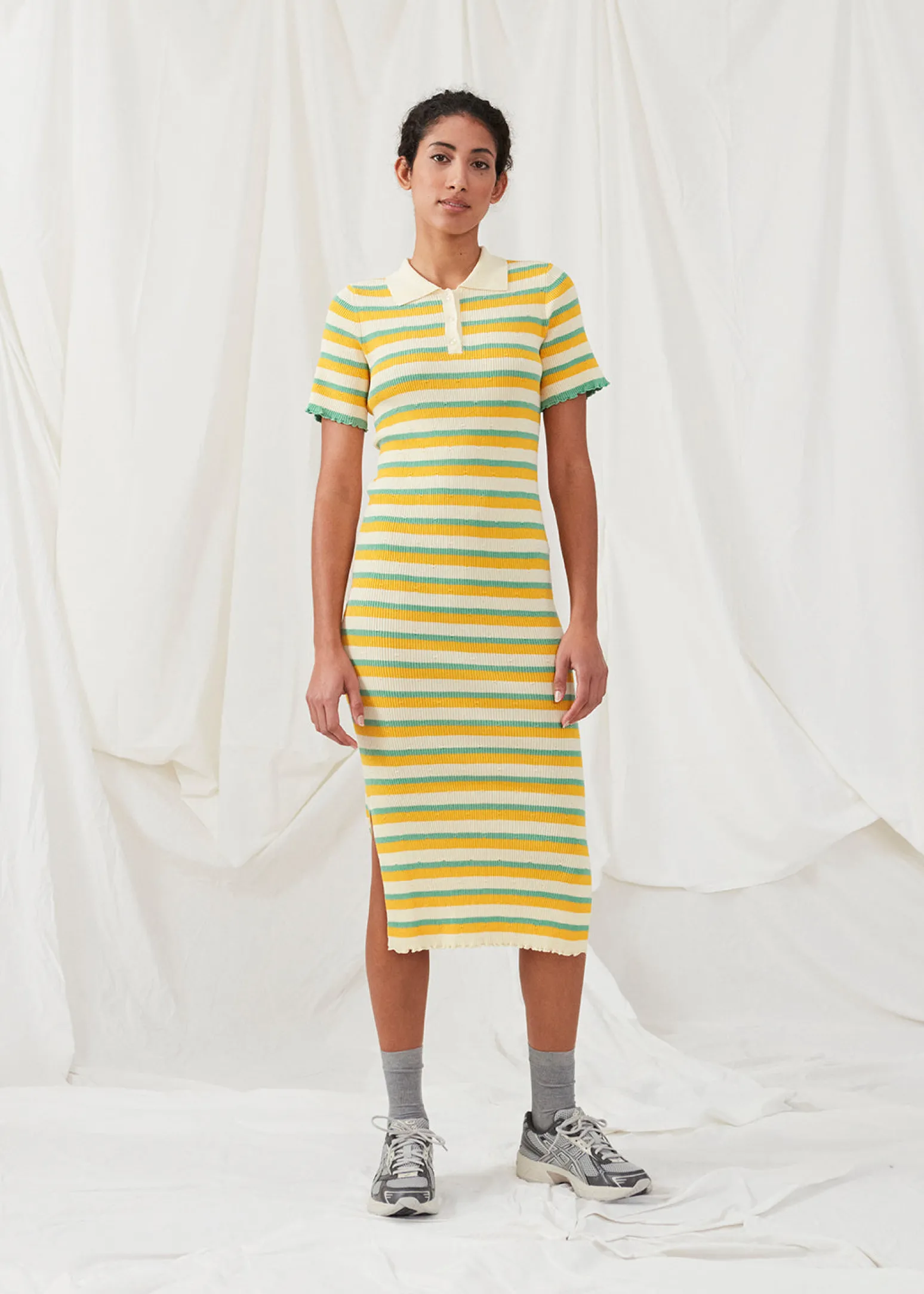 Modström DorisMD dress - Jade Gold Stripe< Kjoler