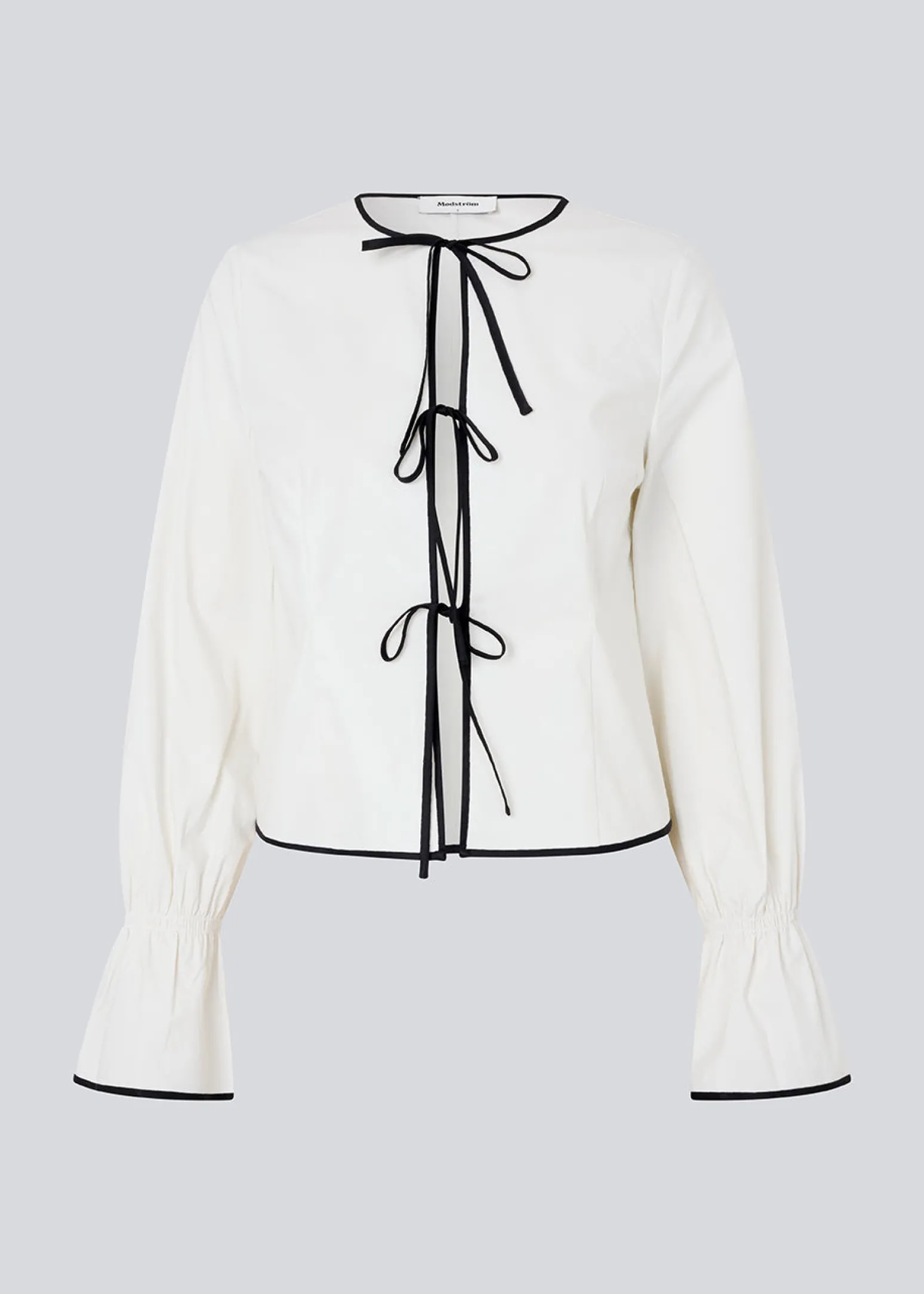Modström EmiliaMD bow shirt - Soft White< Skjorter