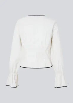 Modström EmiliaMD bow shirt - Soft White< Skjorter
