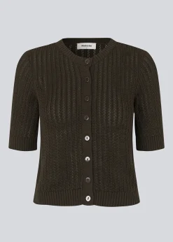 Modström FaxonMD cardigan - Dark Coffee< Strik & Bluser