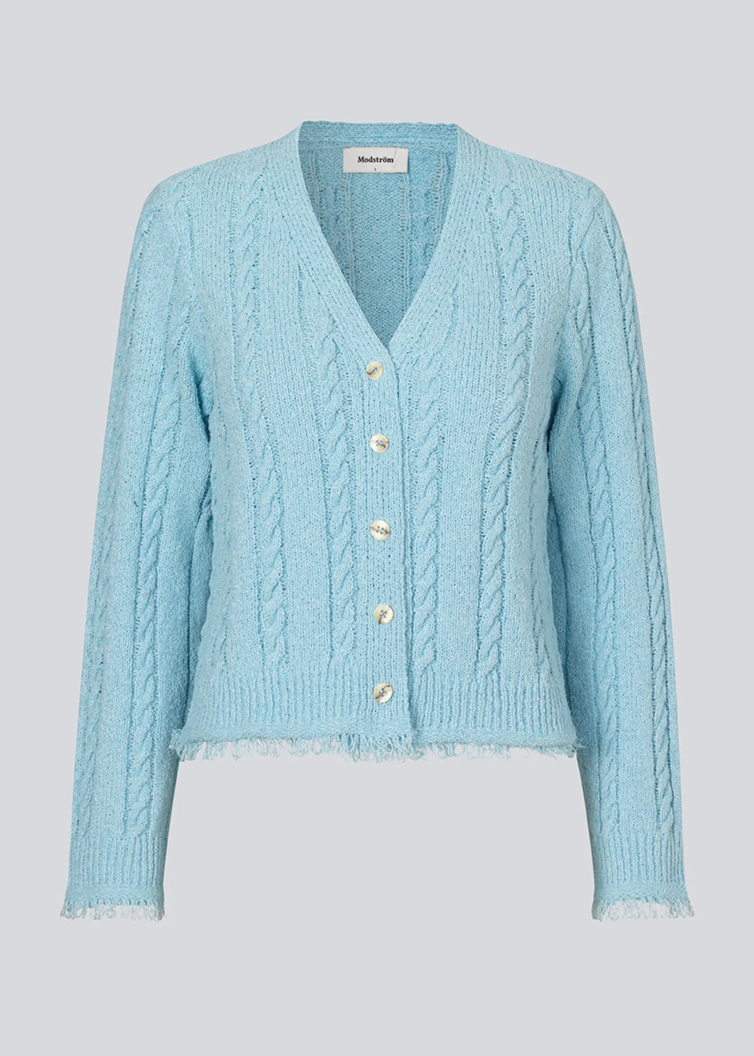 Modström FinaMD cardigan - Cool Blue< Strik & Bluser