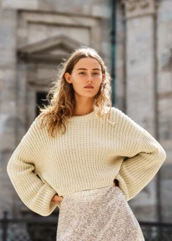 Modström FlakaMD o-neck - Summer Sand< Strik & Bluser