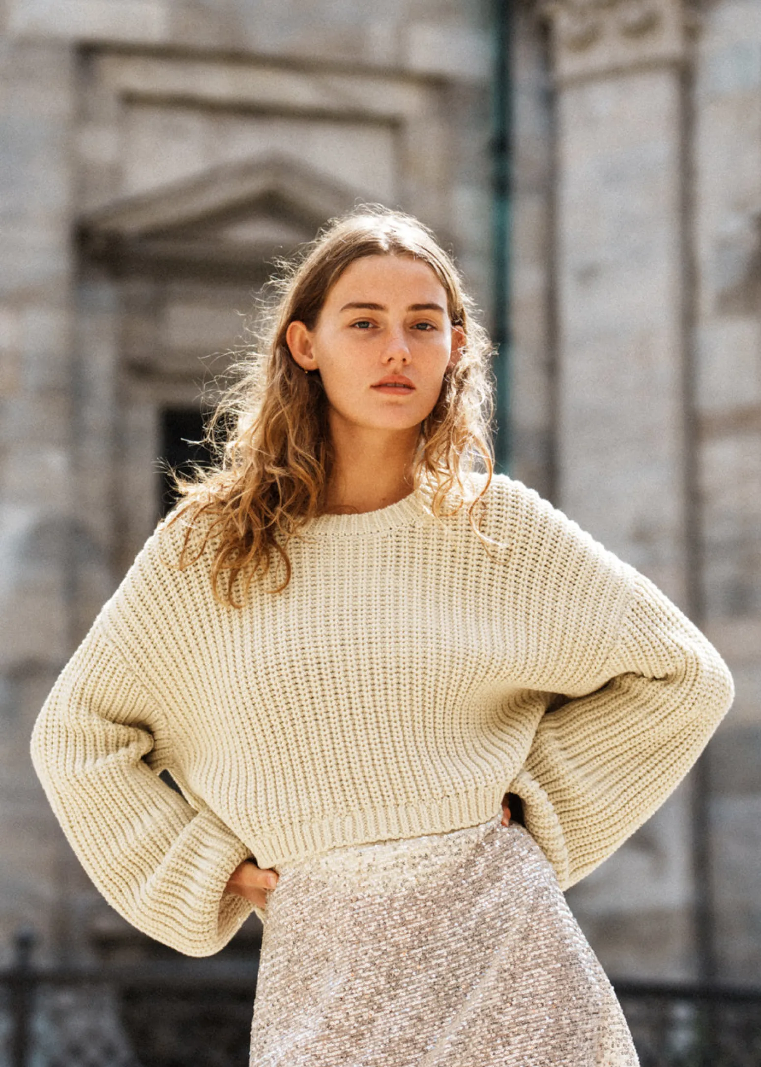 Modström FlakaMD o-neck - Summer Sand< Strik & Bluser