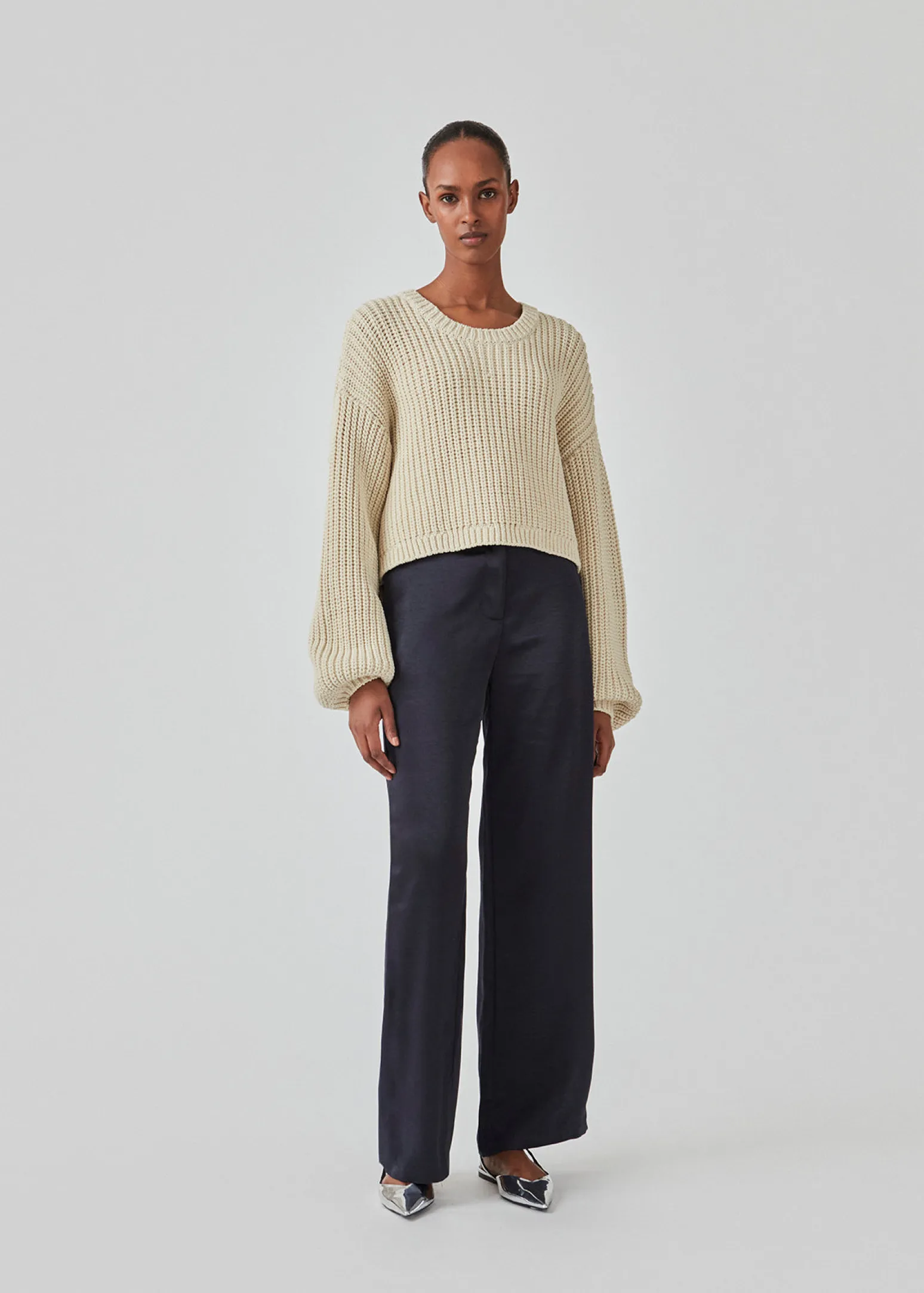Modström FlakaMD o-neck - Summer Sand< Strik & Bluser