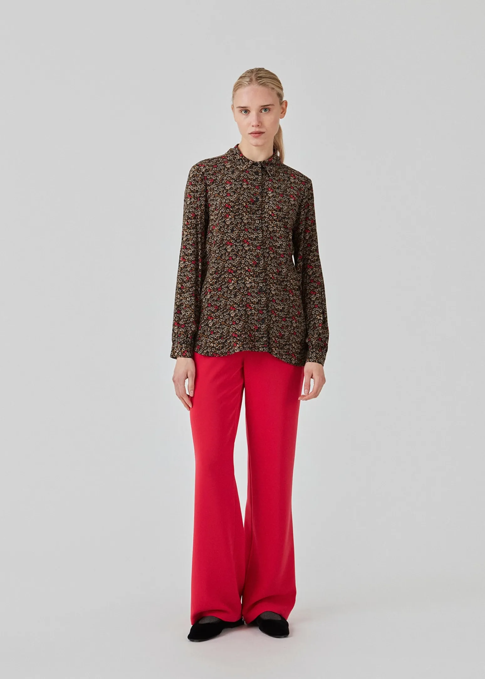 Modström FloryMD print shirt - Vibrant Fall Flower< Skjorter