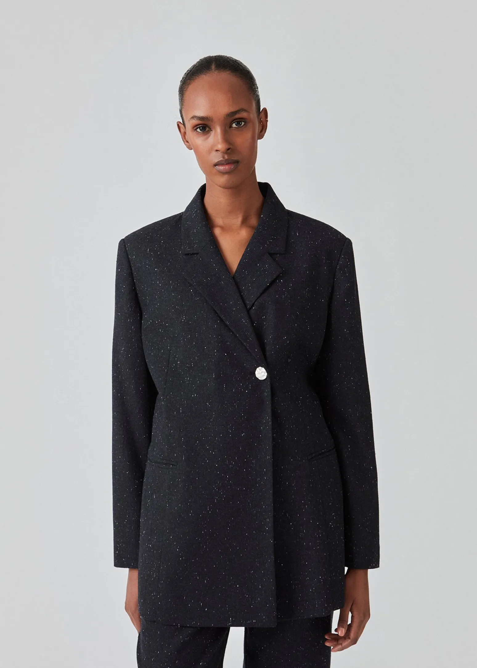 Modström FolaMD blazer - Dark Navy Melange< Blazere