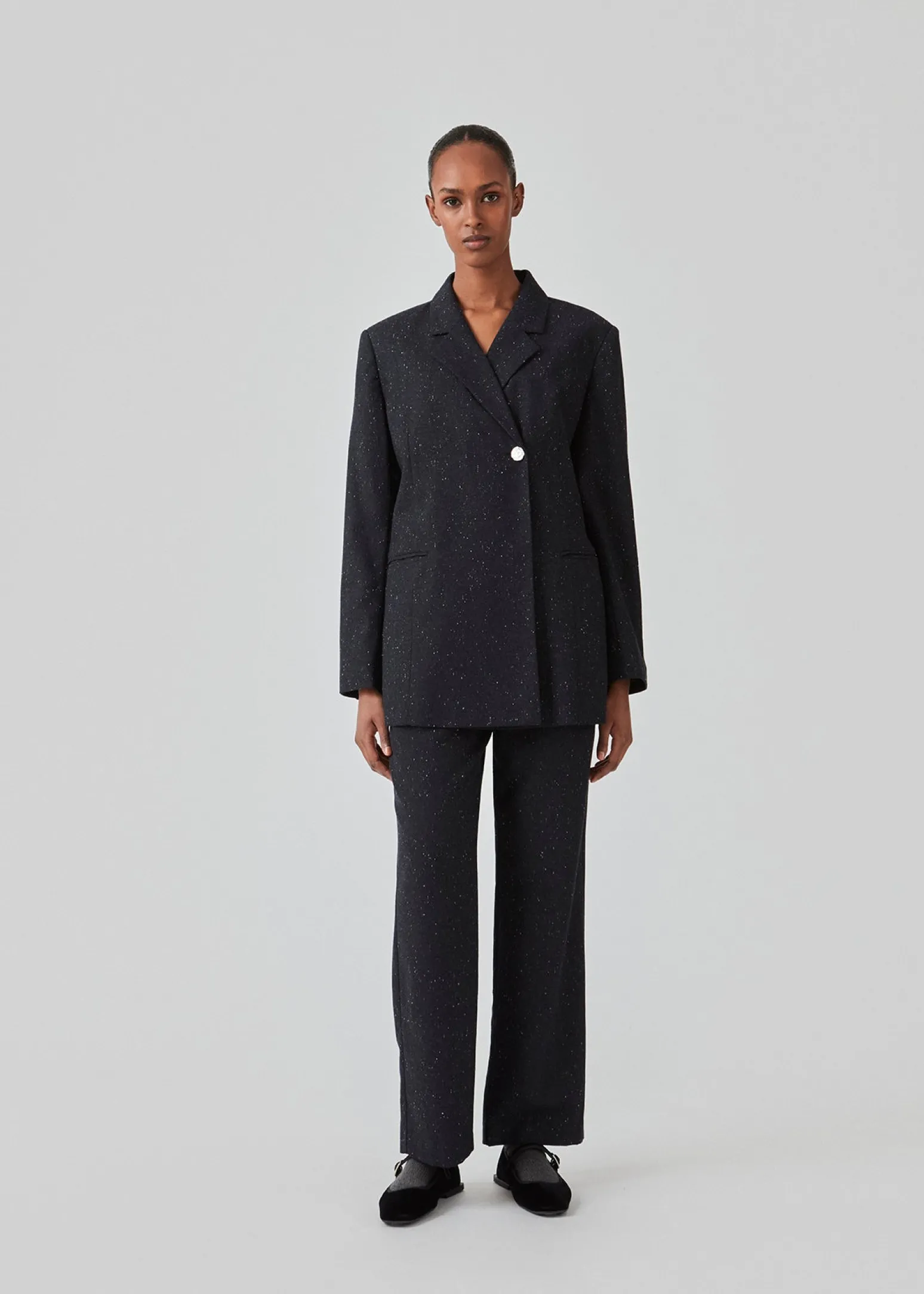 Modström FolaMD pants - Dark Navy Melange< Bukser