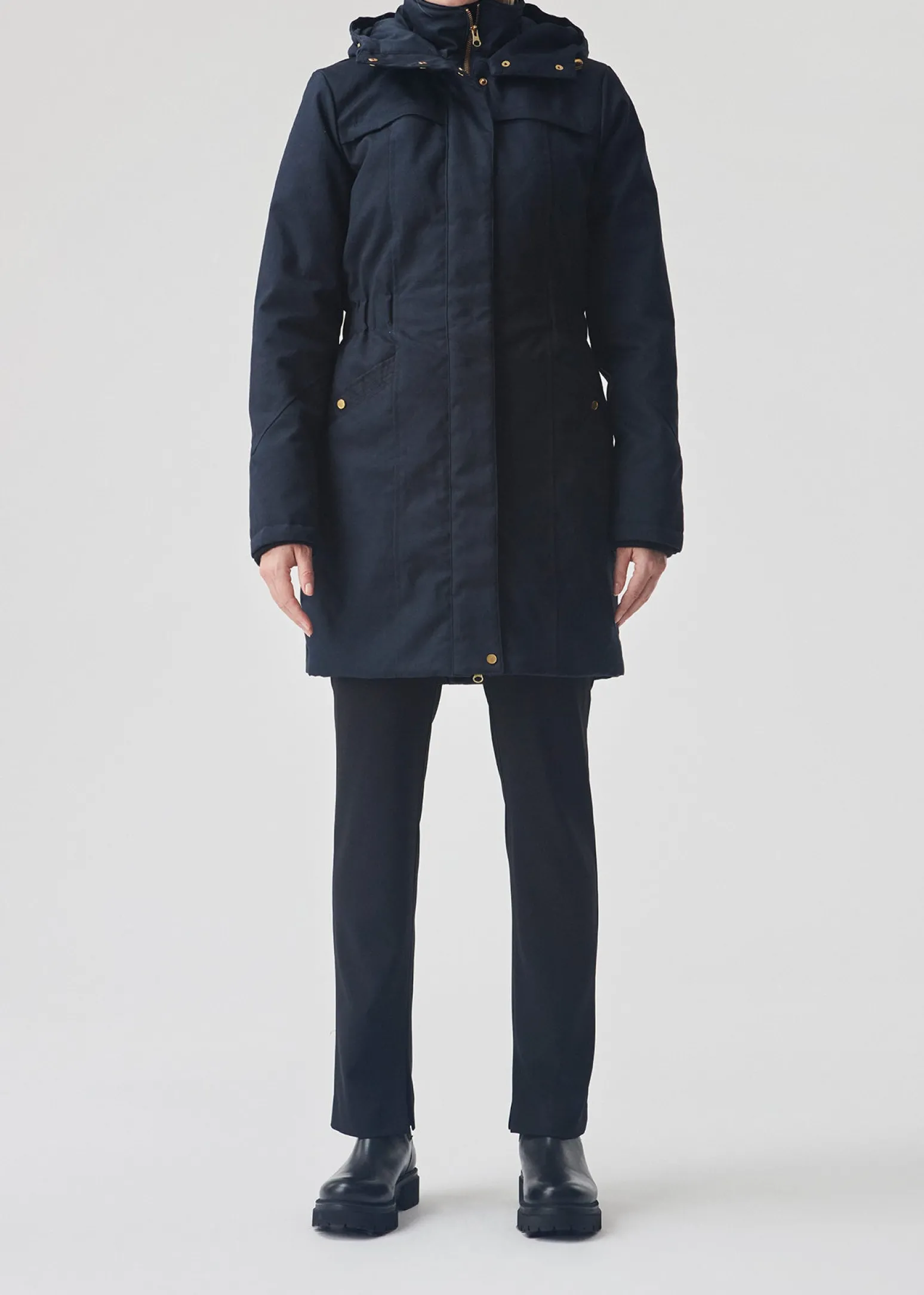 Modström Frida gold trim - Navy Noir< Frakker & Jakker