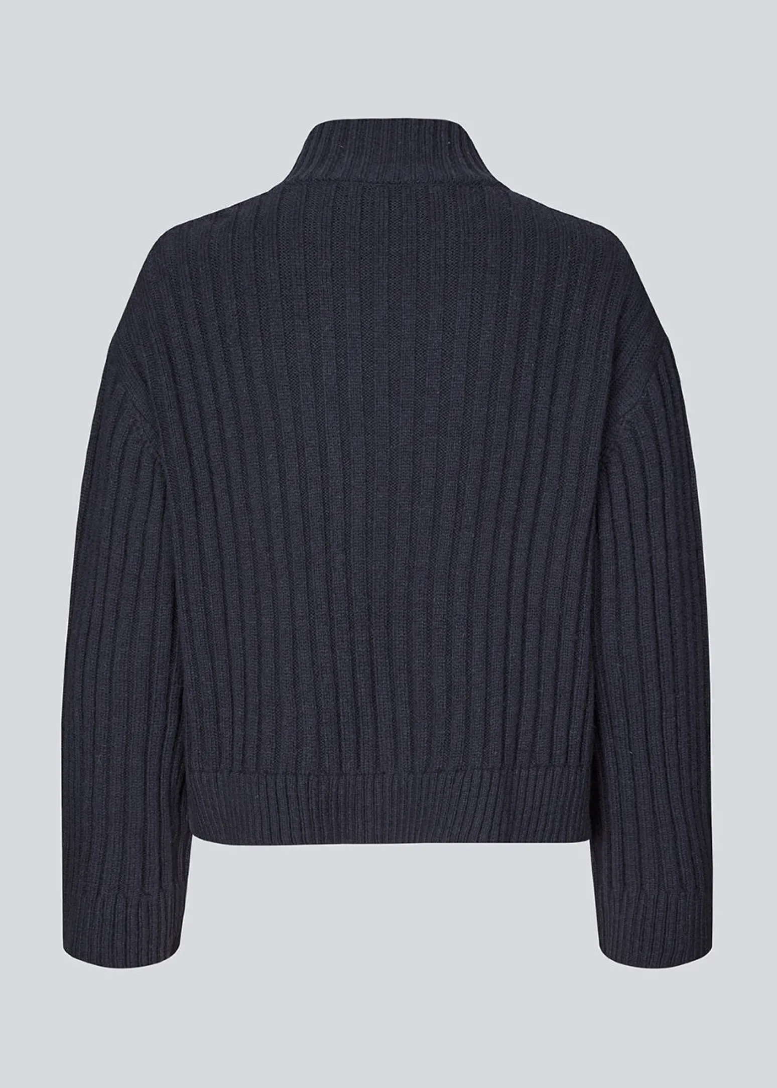 Modström FultonMD rib t-neck - Navy Sky< Strik & Bluser