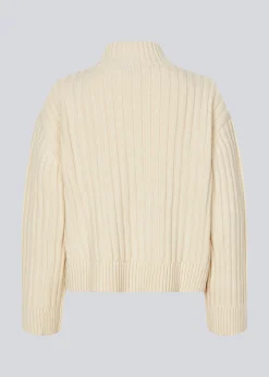 Modström FultonMD rib t-neck - Summer Sand< Strik & Bluser