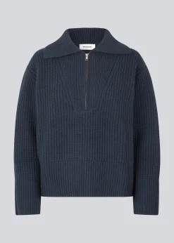 Modström FultonMD t-neck - Navy Sky< Strik & Bluser
