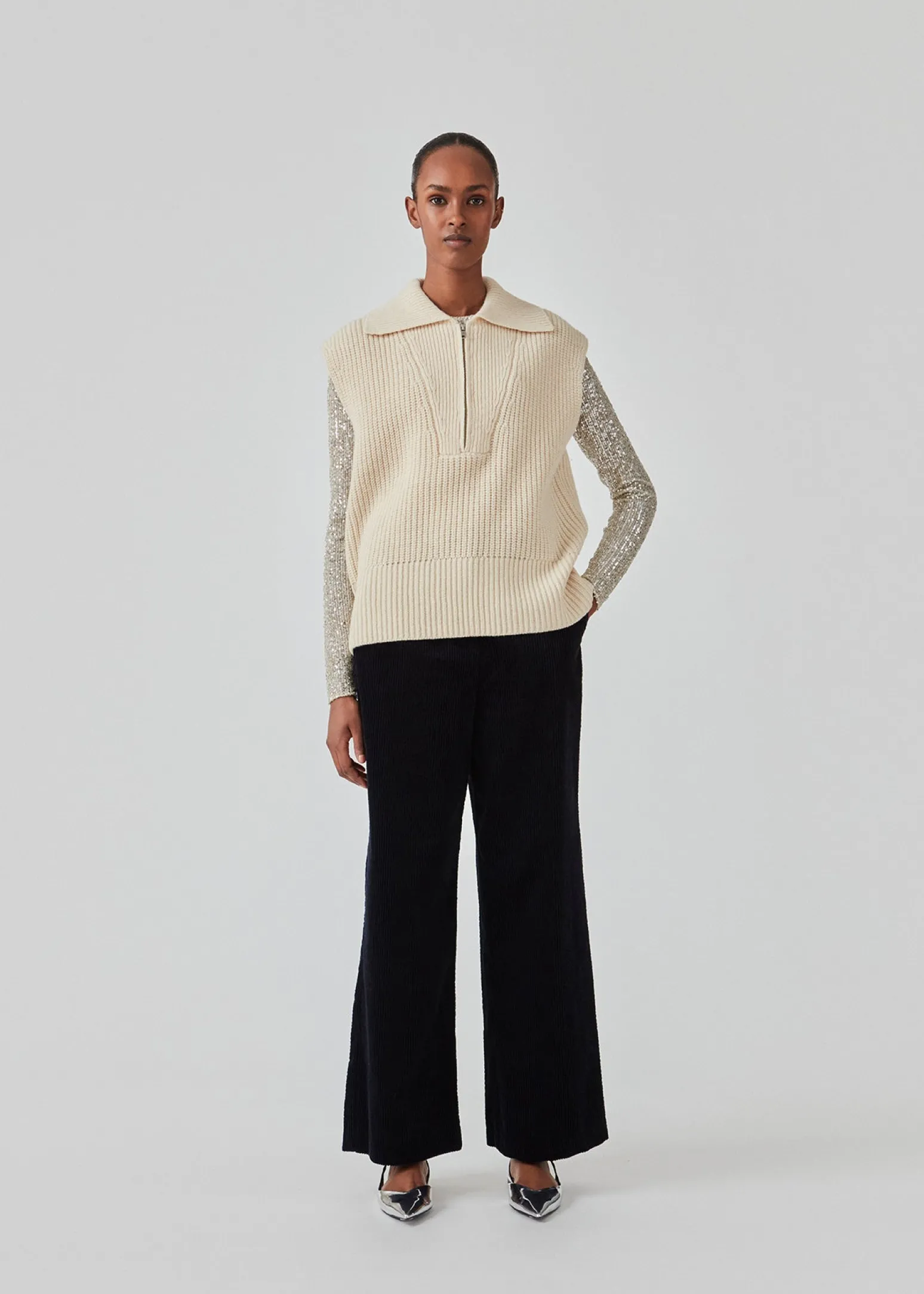 Modström FultonMD vest - Summer Sand< Veste|Strik & Bluser