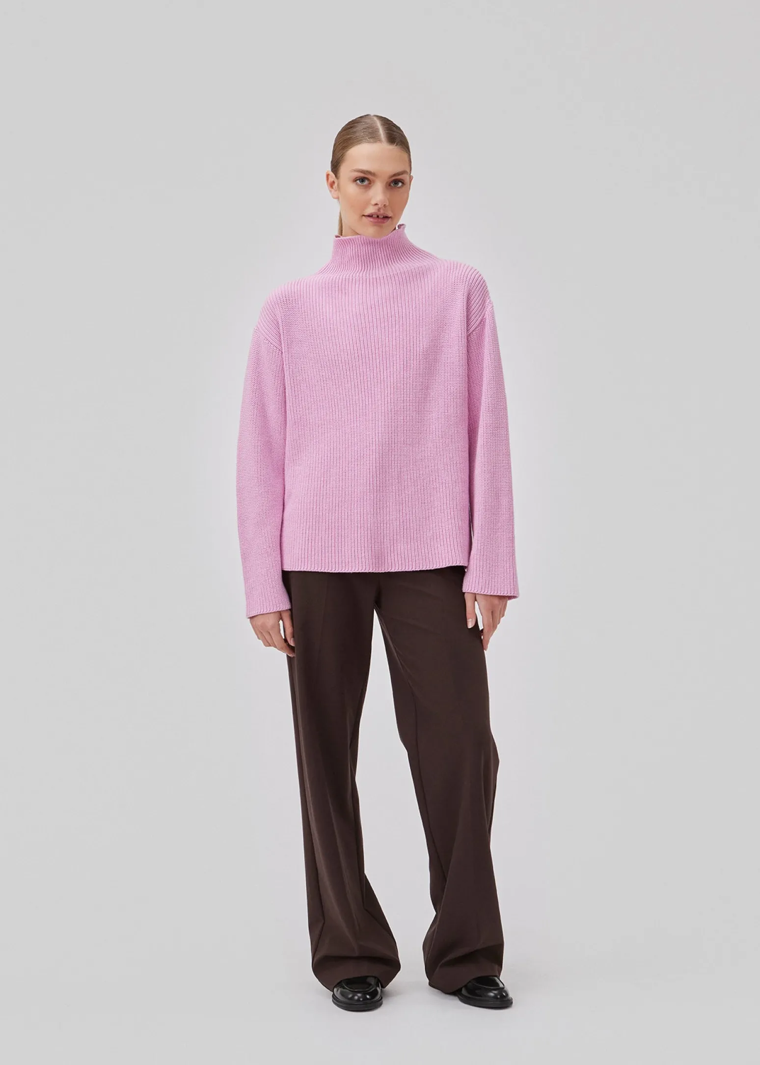 Modström GalenMD t-neck - Pastel Lavender< Strik & Bluser