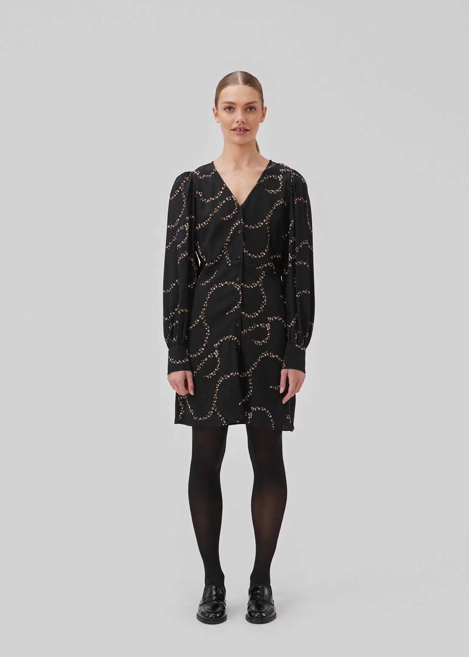 Modström GelilaMD print dress - Dark Flower Twill< Kjoler