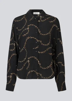 Modström GelilaMD print shirt - Dark Flower Twill< Skjorter