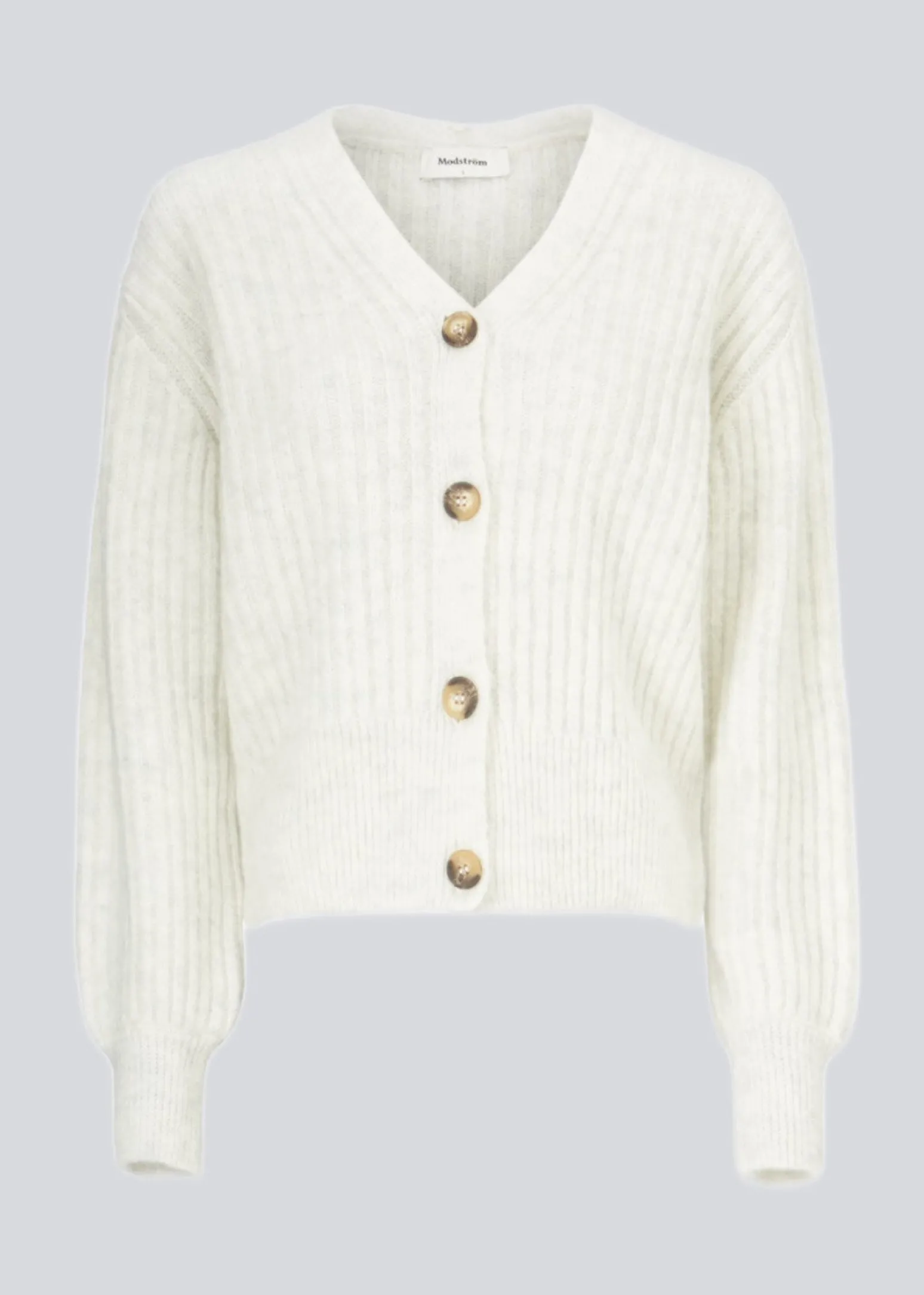 Modström Goldie cardigan - Off White< Strik & Bluser