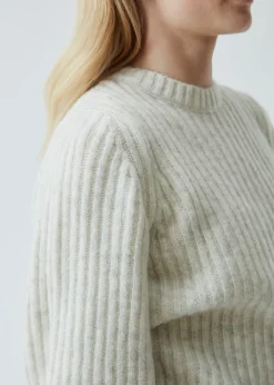 Modström Goldie o-neck - Off White< Strik & Bluser