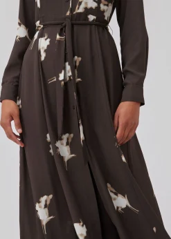 Modström GomoMD print dress - Chocolate Fleur< Kjoler