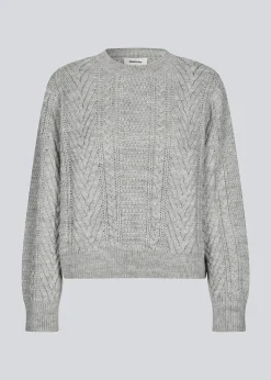 Modström GrannonMD o-neck - Grey Melange< Strik & Bluser